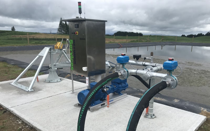 R&H Services controlled system on a 5 million litre storage Pond